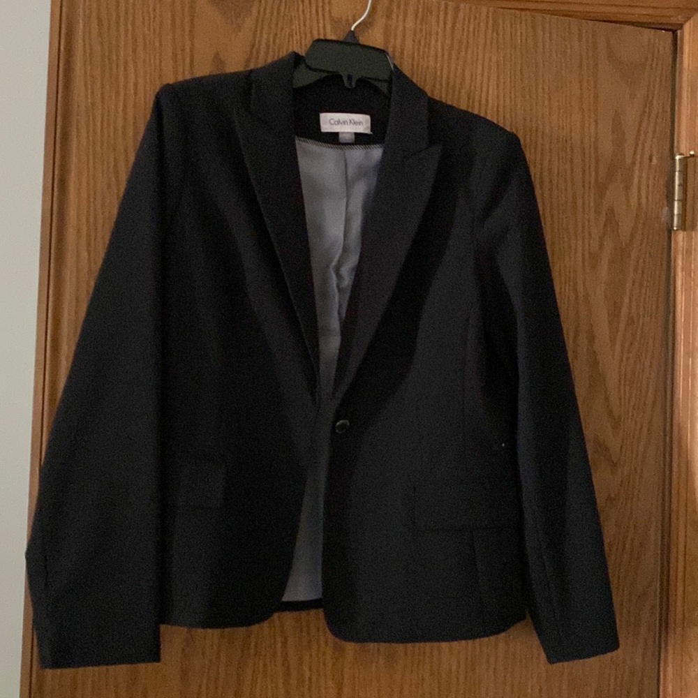 Calvin Klein Black Womens size 10 blazer jacket, worn only a few times